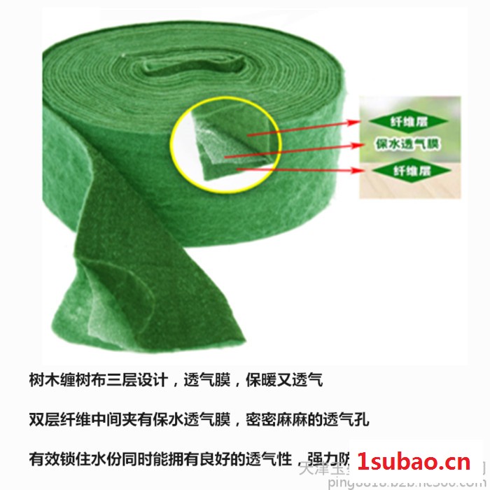 玉垒吉祥单膜 双膜 树木保温带 包树布 缠树带 裹树布 大树绷带 植物绷带 冬季树木保温带批发 厂家直售 树木保鲜膜图2