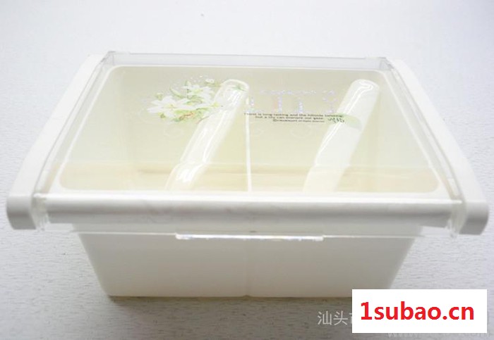 **】KJB-087 百合花塑料双格调味盒/调味罐