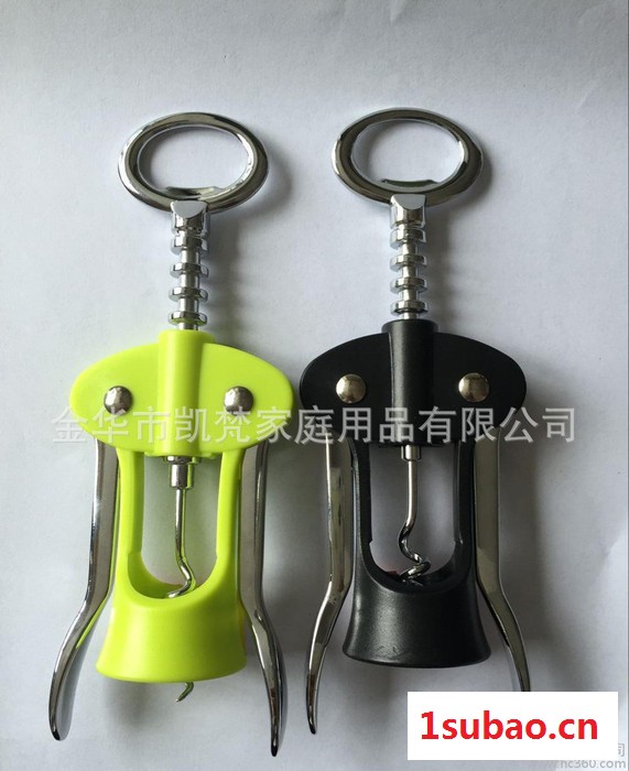 直销简易塑料锌合金红酒开瓶器，天使型翼形红酒拔塞器图3