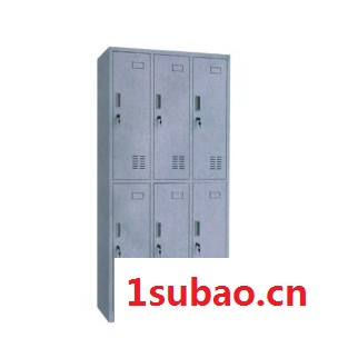 喷塑六门更衣柜_六门钢制更衣柜_带锁员工储物柜图2