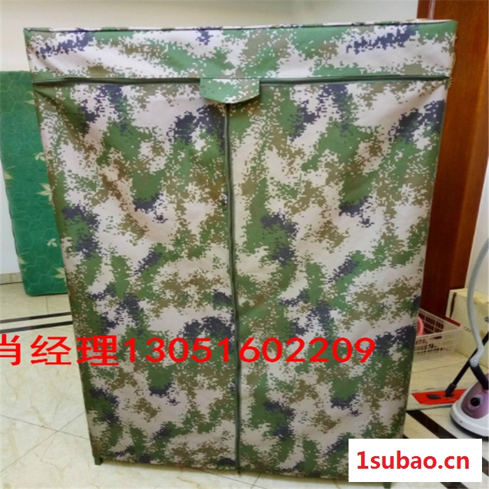 钢管加粗加厚简易野战衣柜 牛津布防尘防水储物柜图2
