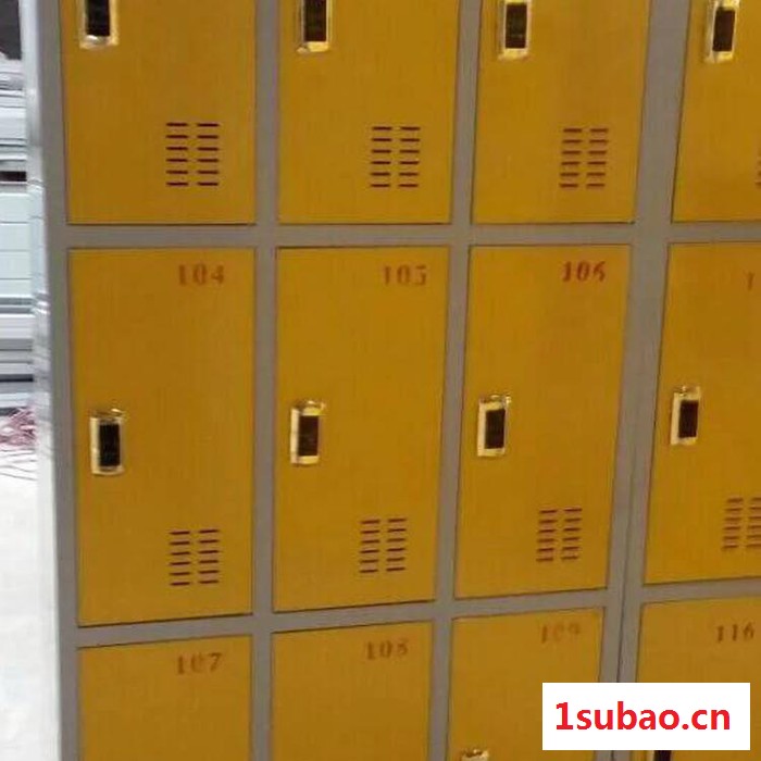 办公铁皮更衣柜 钢制耐用员工柜 更衣柜 储物柜 带隔板定制图5