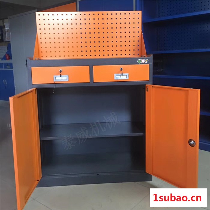 车间工具柜 二抽双开门带挂板储物柜 适用于工厂车间储物图3