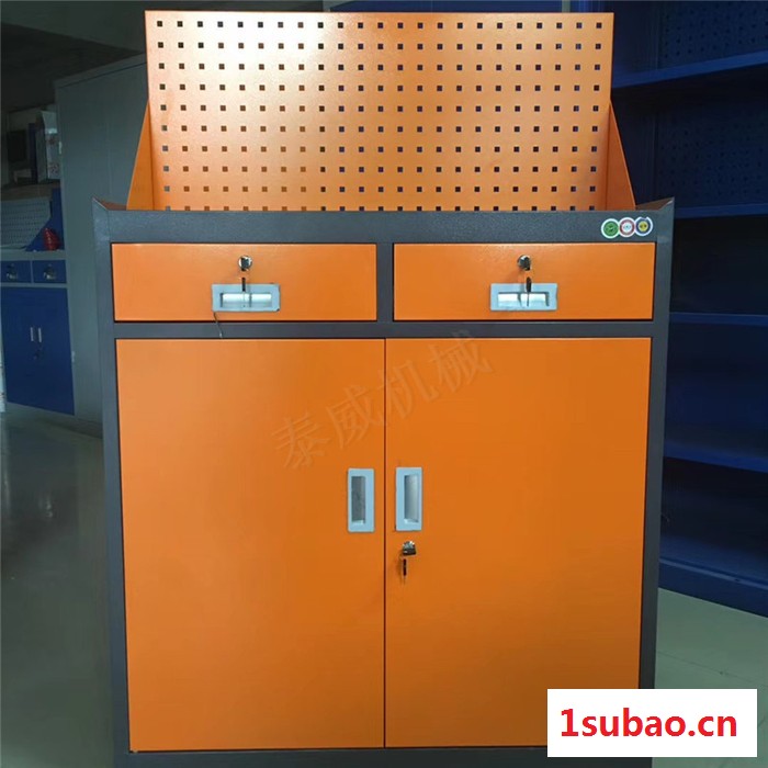 车间工具柜 二抽双开门带挂板储物柜 适用于工厂车间储物图2