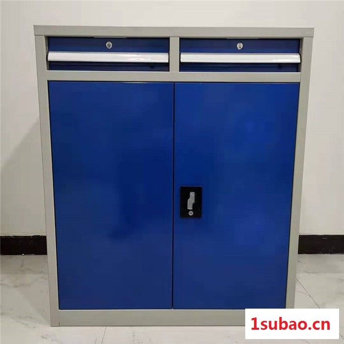 车间工具柜 横二抽双开门双层储物柜 适用于工厂车间储藏柜图3