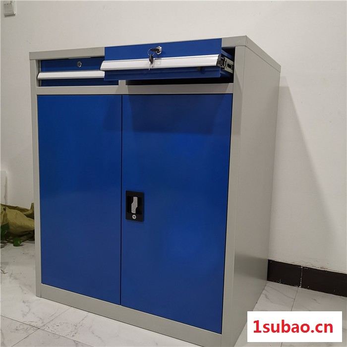 车间工具柜 横二抽双开门双层储物柜 适用于工厂车间储藏柜图2