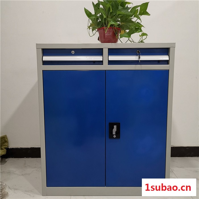 车间工具柜 横二抽双开门双层储物柜 适用于工厂车间储藏柜图7