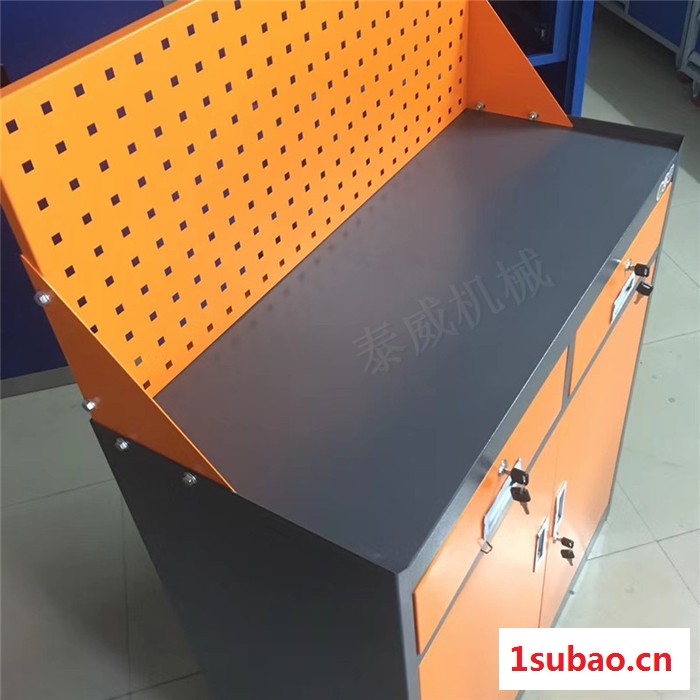 车间工具柜 二抽双开门带挂板储物柜 适用于工厂车间物品存放图2