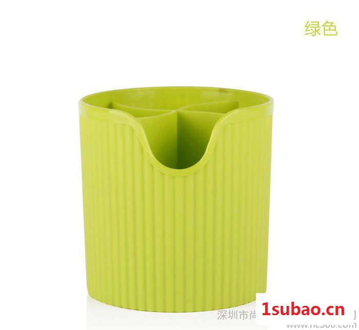 时尚多功能牙刷收纳筒 沥水筒多功能加厚塑料收纳盒分隔餐具架图3