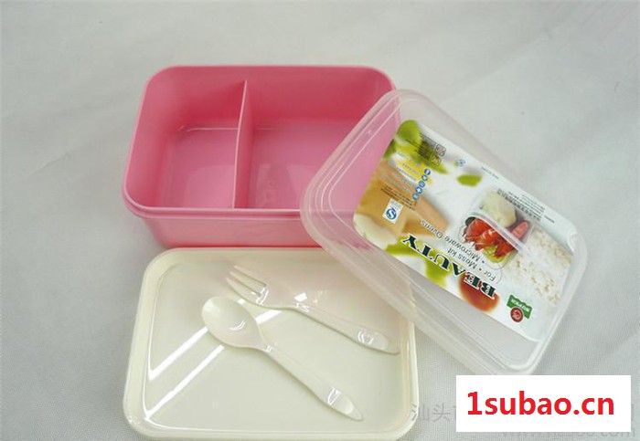 ****实宝必优餐盒带餐具塑料饭盒微波炉饭盒SP0304图2