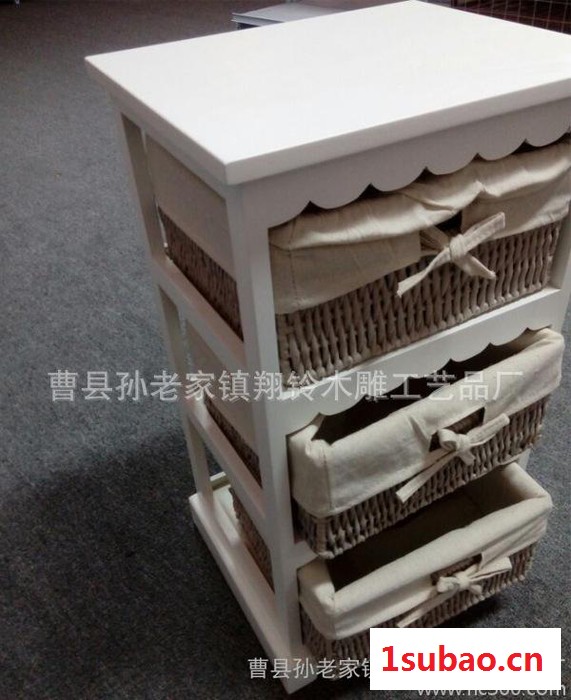 出口外单收纳柜储物柜洗衣篓草榴储物柜 中式实木收纳储物柜图3