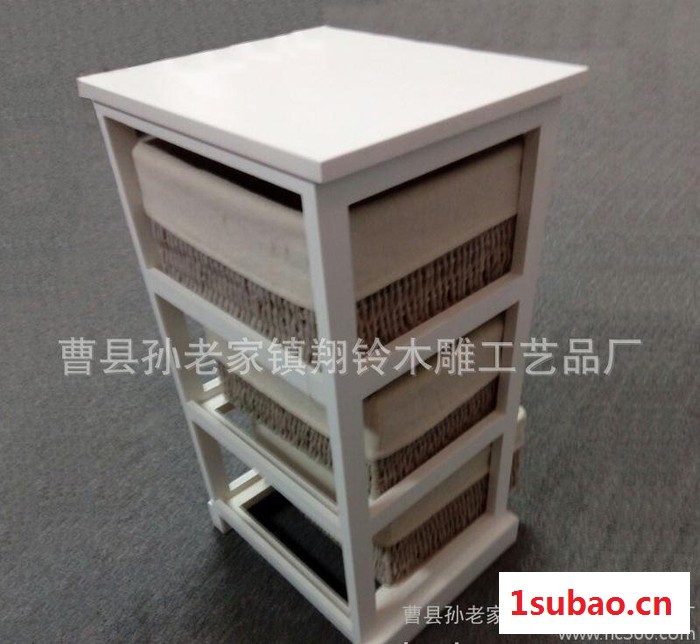 出口外单收纳柜储物柜洗衣篓草榴储物柜 中式实木收纳储物柜图2