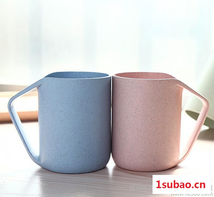 Ymer创意情侣环保小麦马克杯 餐具简约牛奶咖啡杯塑料茶杯水图2