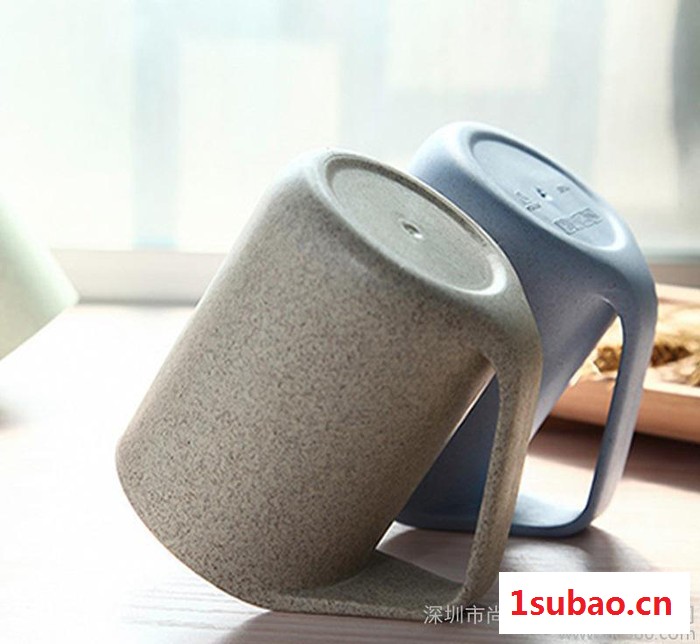 Ymer创意情侣环保小麦马克杯 餐具简约牛奶咖啡杯塑料茶杯水图3