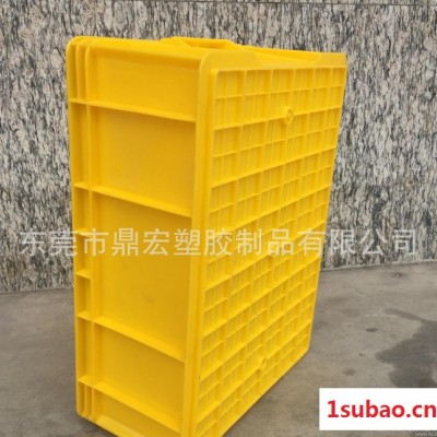 广州高温消毒餐具塑料周转箱 黄色加厚底部加强筋塑料箱 运输专