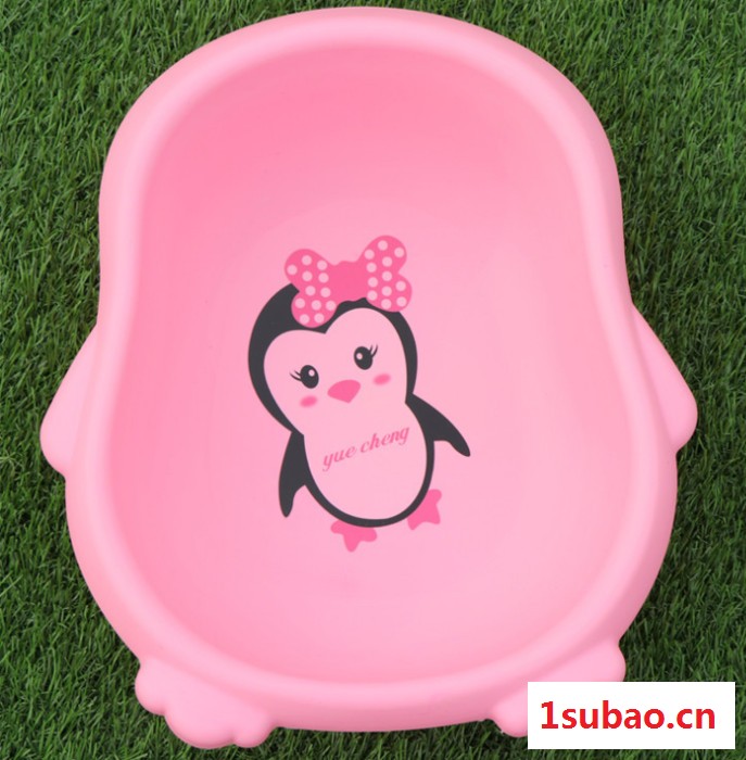 儿童脸盆宝宝 洗脚PP盆 婴幼儿洗脸盆 卡通企鹅塑料盆 2元店批发图4