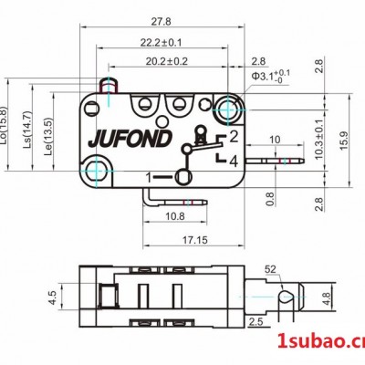 15-1 九沣/JUFOND微动开关牌子生产榨汁机微动开关