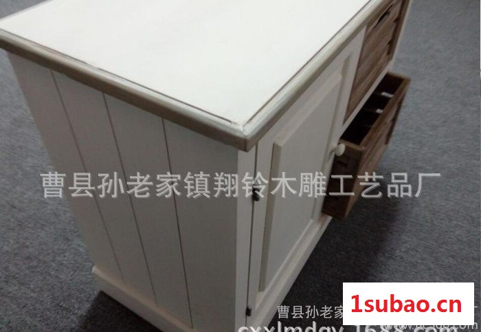生态良品 家具 复古多抽屉收纳柜 木制储物柜 杂物整理柜图2