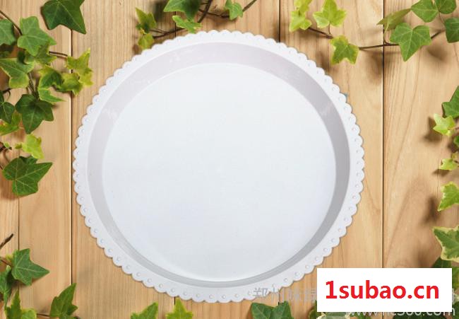 ** 加厚圆形花边 塑料托盘 花盆托盘 塑料盆垫 咏绿塑料花盆厂图2