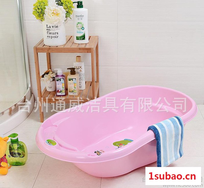宝宝加大加厚洗澡盆 儿童沐浴盆 全新料塑料盆 婴童浴盆图3