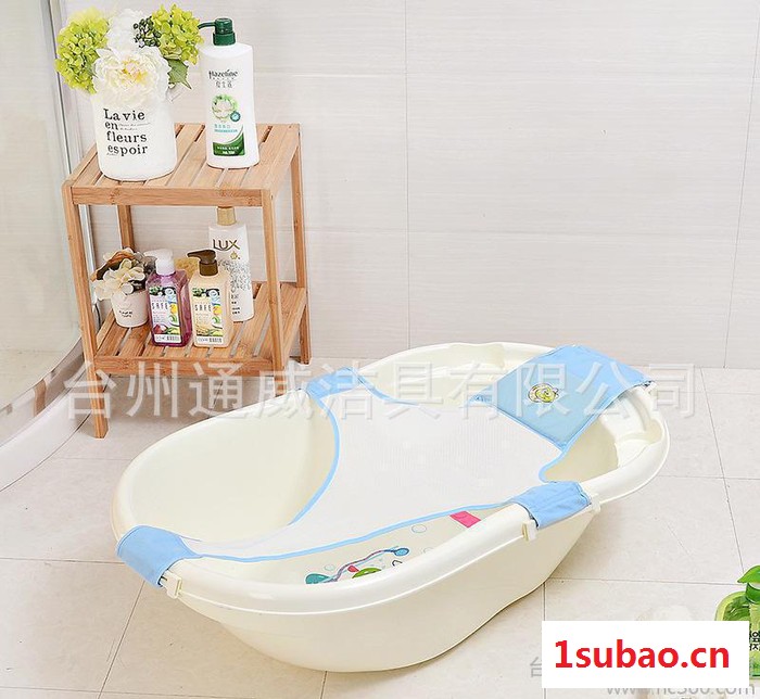 宝宝加大加厚洗澡盆 儿童沐浴盆 全新料塑料盆 婴童浴盆图2