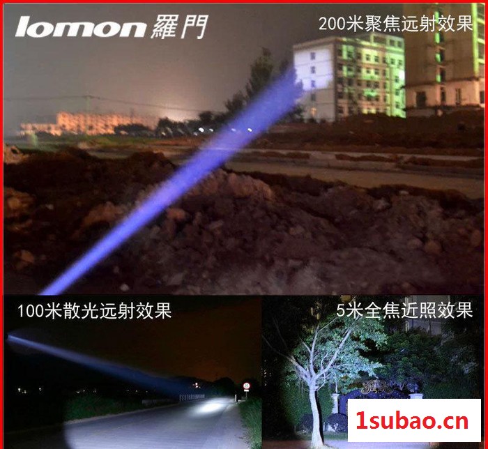 【罗门照明】led手电筒厂 铝合金旋转调焦手电筒 强光手电筒图2