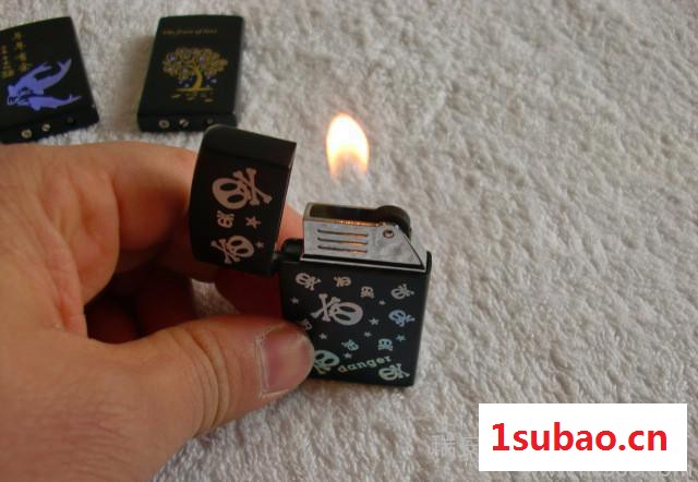 ZD-2515黑色 丝印彩图 砂轮明火打火机 简洁大方礼品打火机烟具图3