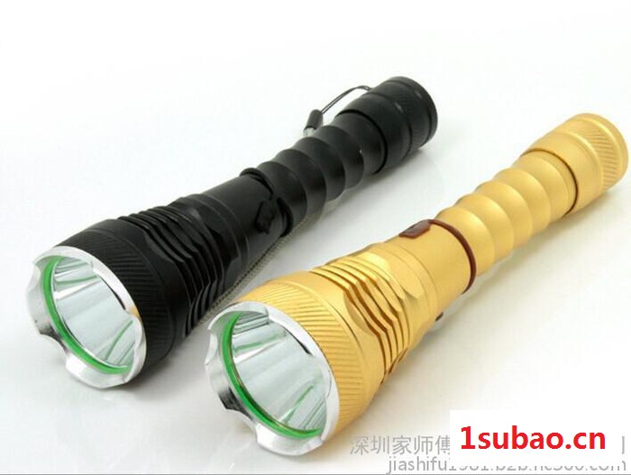 手电筒 家师傅品牌 LED充电手电筒 铝合金电筒 户外骑行 一件代发图3