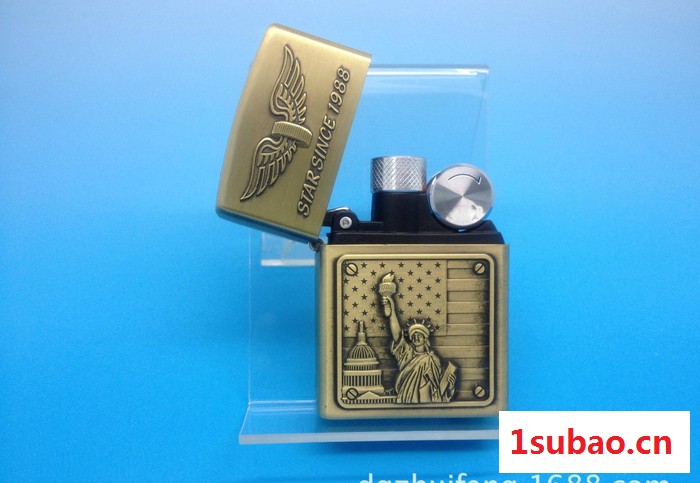 【直销**打火机自由女神USB打火机点烟器图2