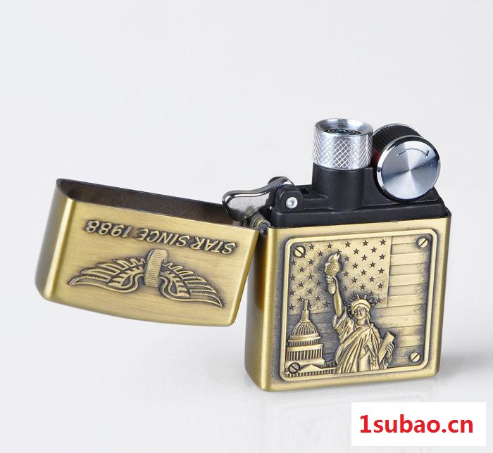 【直销**打火机自由女神USB打火机点烟器图3