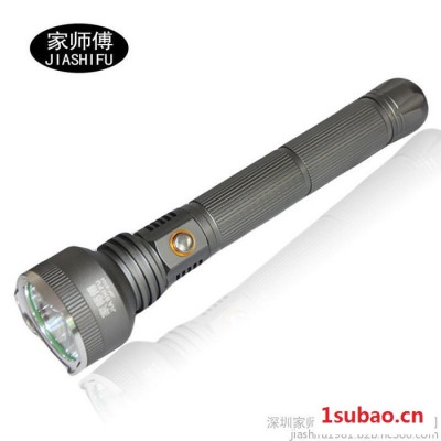 家师傅品牌LED手电铝合金手电筒一件代发电筒新款两节强光手电筒