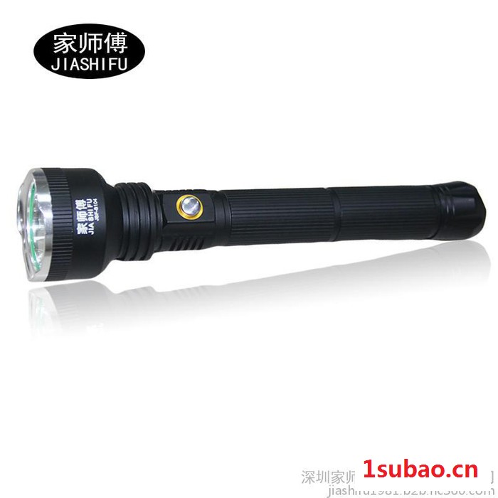家师傅品牌LED手电铝合金手电筒一件代发电筒新款两节强光手电筒图2