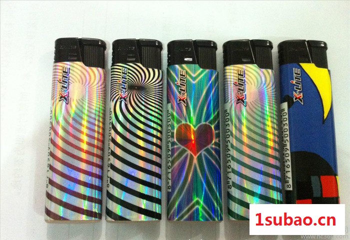 新货包纸镭射膜一次性打火机 2013新款**塑料打火机批发图2