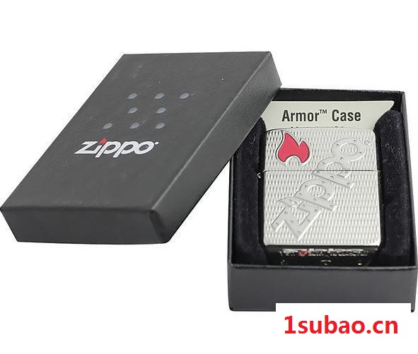 原装**zippo打火机20991铁甲火名牌图2