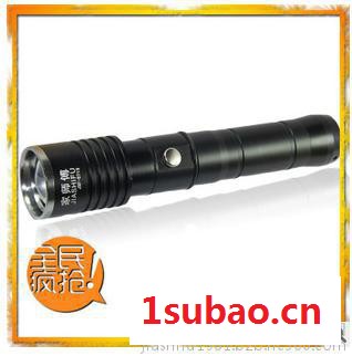 家师傅品牌 旋转调焦 LED充电电筒 变焦电筒 户外 强光手电筒图2
