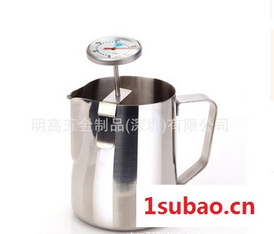 明高T813 可挂式304不锈钢 奶泡计/食品温度计/指针温度计/咖啡温度计 奶温度计不锈钢温度笔 可夹拉花壶温度计图4