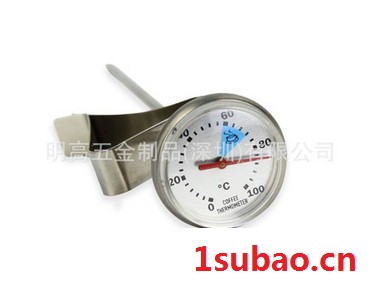 明高T813 可挂式304不锈钢 奶泡计/食品温度计/指针温度计/咖啡温度计 奶温度计不锈钢温度笔 可夹拉花壶温度计图2