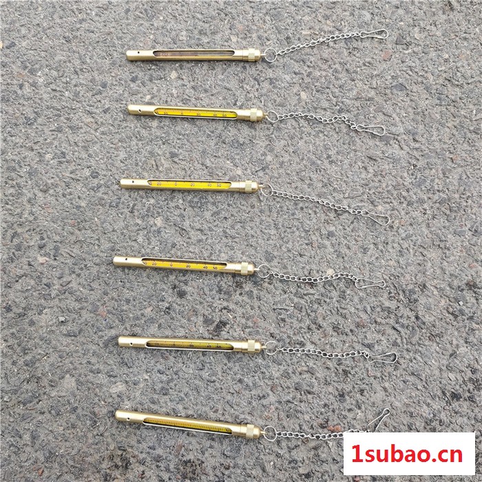 便携式金属套温度计 铜套铜管温度计 12CM矿用温度计图5