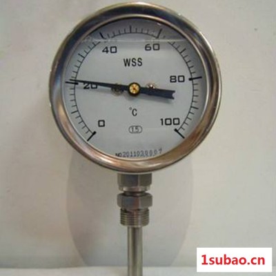 雷磁WSS-411 双金属温度计**耐震电接点双金属温度计