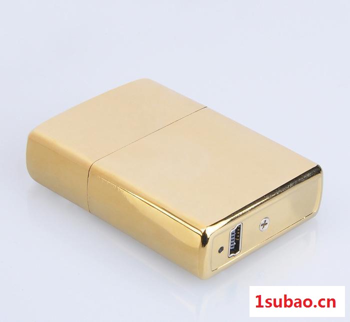 【新款】镜面系列金色 电子点烟器打火机可定制图2