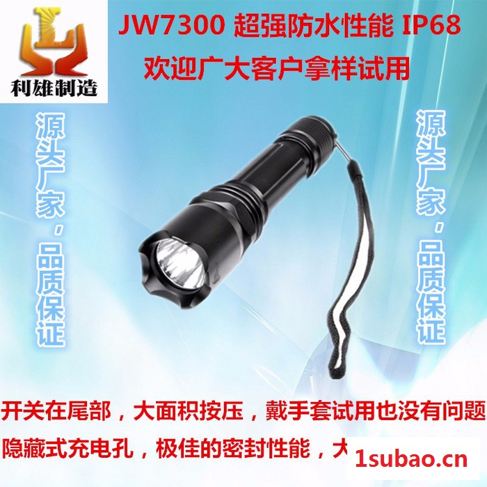 江苏利雄JW7300防爆led手电筒 微型强光电筒 充电多功能工作灯图2