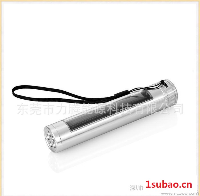 **款太阳能led小手电筒 强光手握式手电筒 野营灯图3