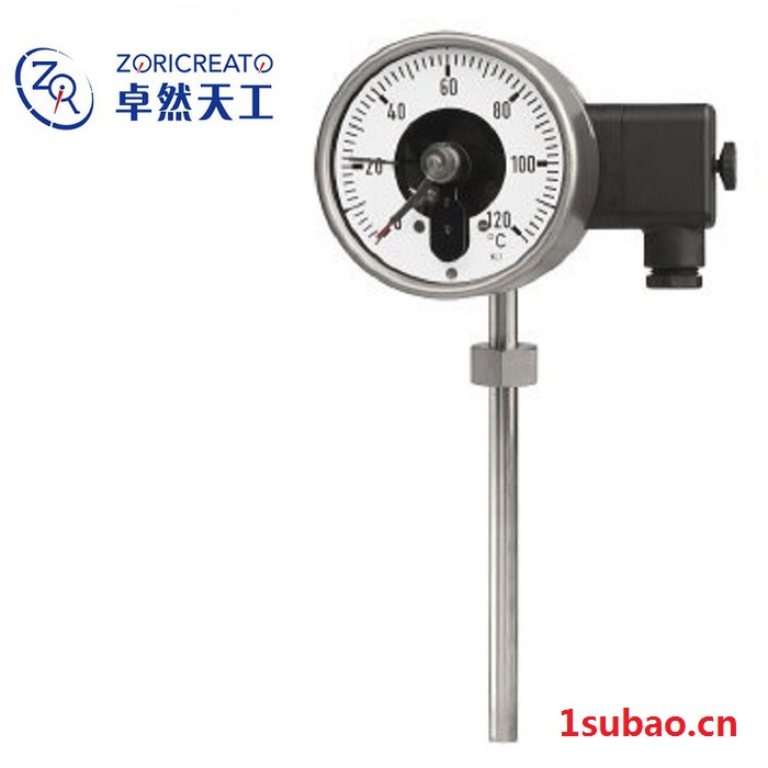 卓然天工** TWD电接点温度计电触点温度继电器 工业锅炉不锈钢温度控制器 电接点双金属温度控制器 径向/万向温度计图5