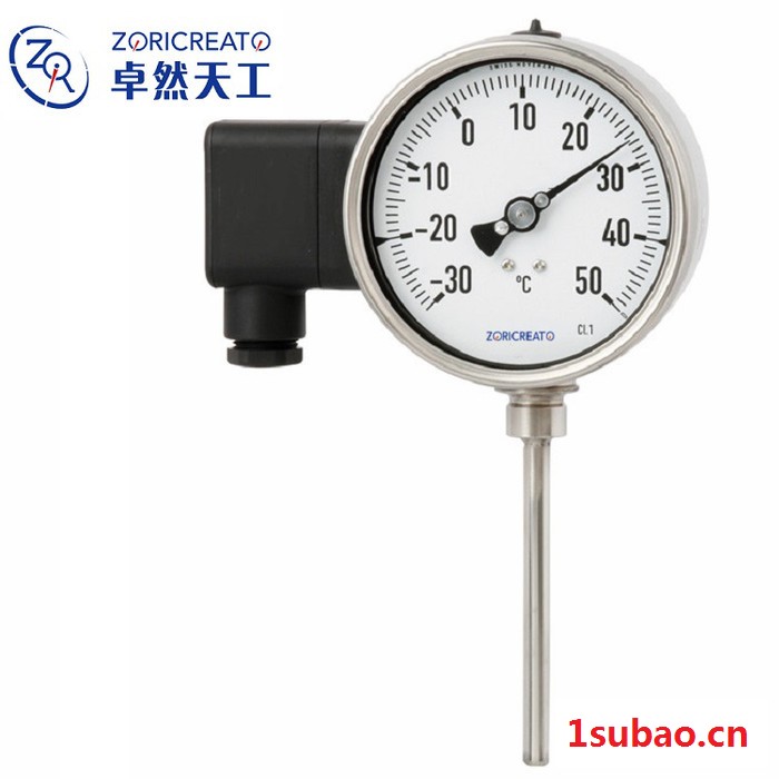 ZORICREATO/卓然天工TWX电接点双金属温度计 耐震工业温度计 径向轴向 不锈钢表盘图5