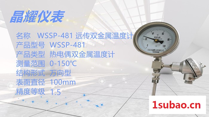 晶耀WSSP-48 远传双金属温度计图2