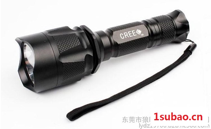 cree q5强光电筒 强光充电手电筒5w q5自行车强光手电 骑行手电筒图2