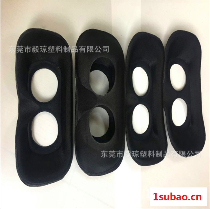 厂家订做海绵贴布热压成型泡棉贴莱 卡布模压VR眼罩加工图3