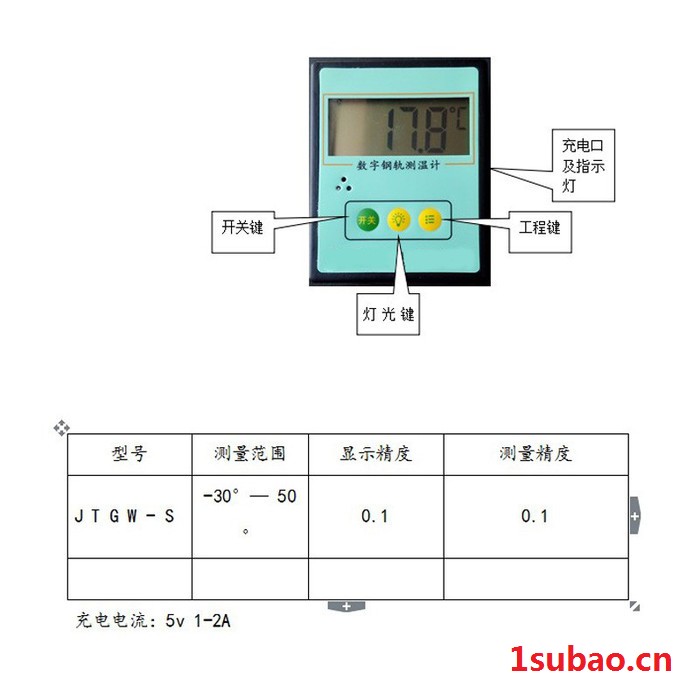 轨温表数显式轨温计 轨温计温度计 指针式轨温计 钢轨温度计图3