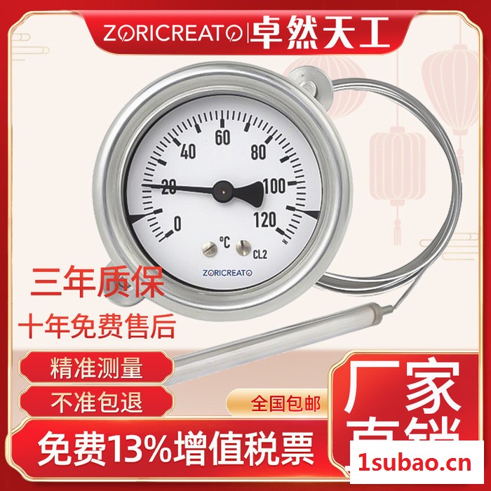 ZORICREATO/卓然天工TWD压力式温度计压力液位式压力变送器 酿酒厂 石油化工探入式 温度计 可加长定制图2