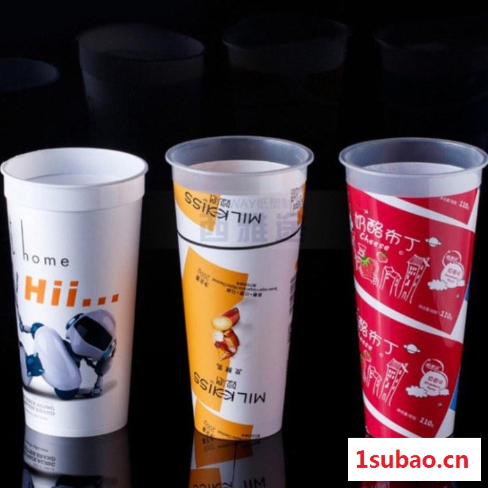 晶润 定制一次性加厚塑料杯大口径奶茶杯厂家图5